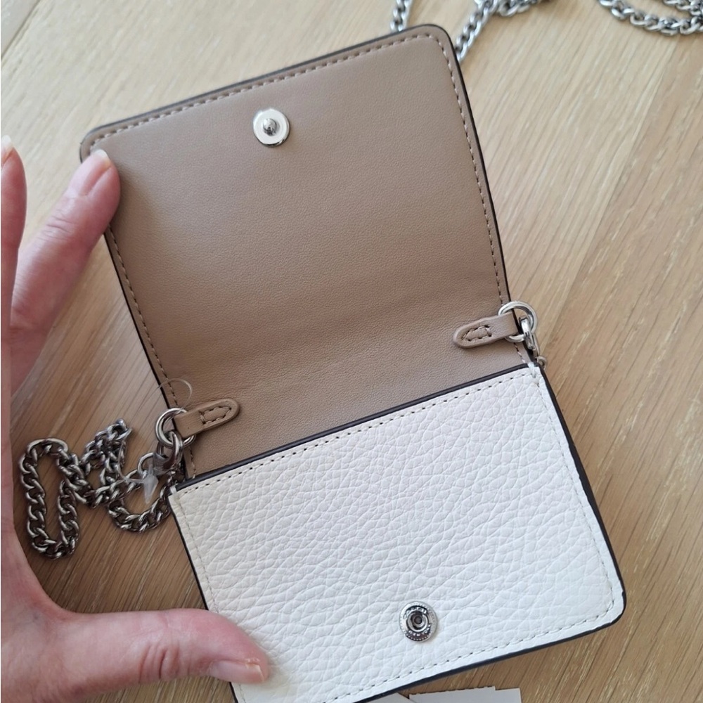 NWT Coach Mini Wallet On A Chain With Floral Print - Picture 2 of 6